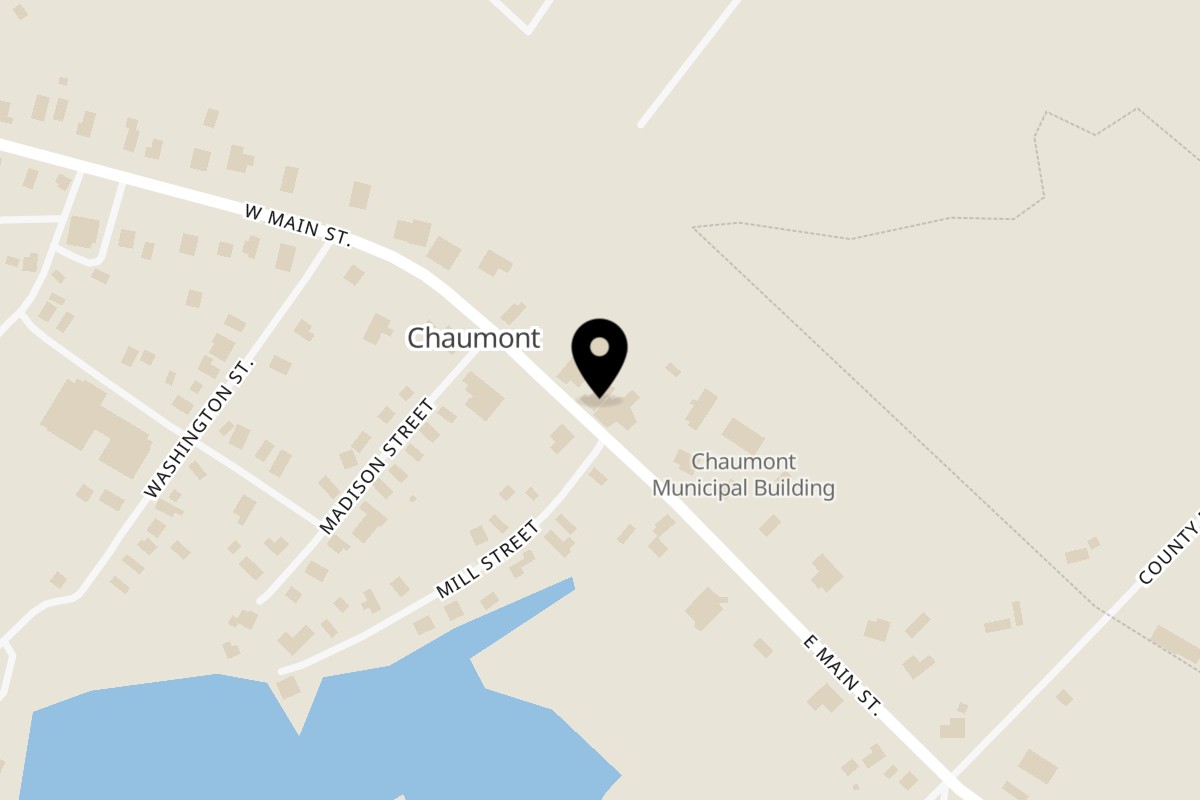 Map showing the location of Primos De Tico's Tico's Mex Mex on 12113 NY-12E in Chaumont